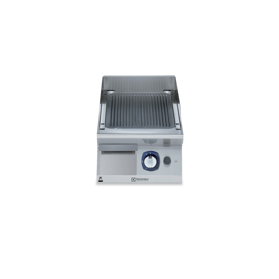 700XP Gas Griddle Plate with Ribbed Brushed Chrome Plate 400mm | E7IILAAOMCA