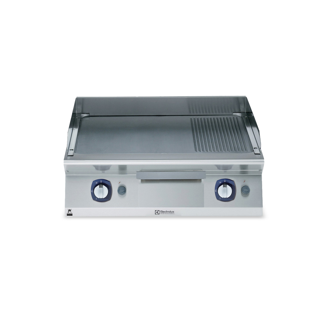 700XP Gas Griddle Plate with Smooth/Ribbed Brushed Chrome Plate 800mm | E7IIMAAOMEA