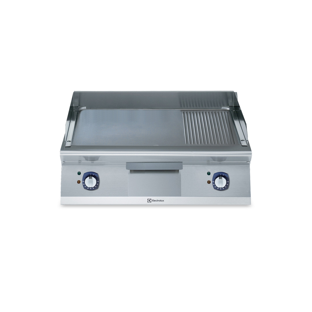 700XP Electric Griddle Plate with Smooth/Ribbed Brushed Chrome Plate 800mm | E7IIMDAOMEA