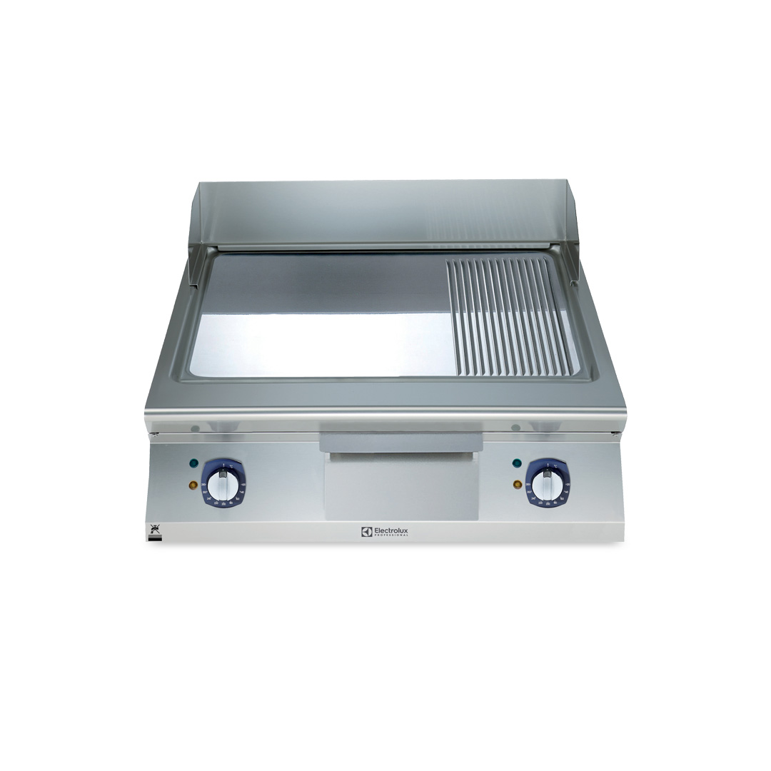 900XP Electric Griddle Plate with Smooth/Ribbed Polished Chrome Plate 800mm | E9FTEHCP00