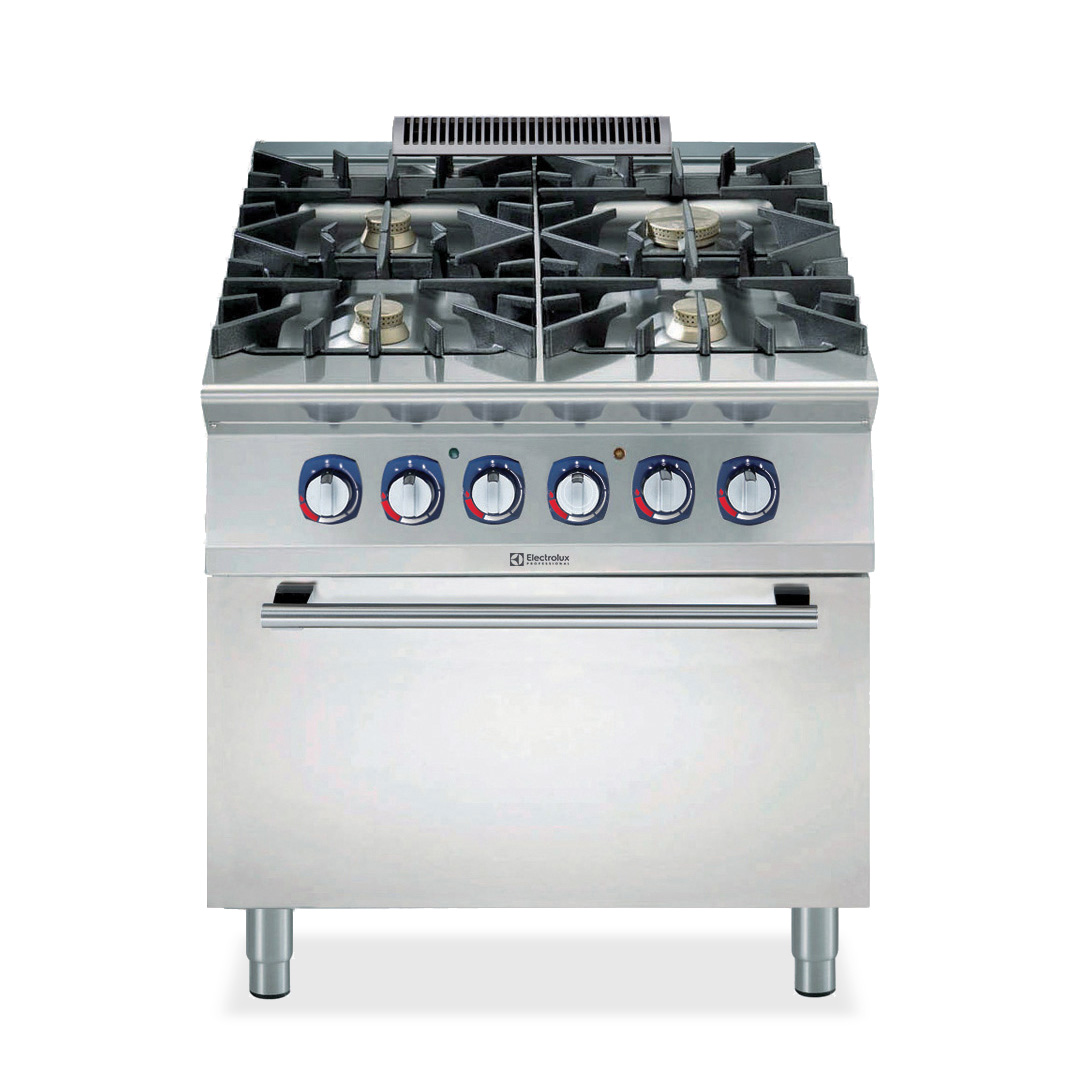 900XP 4 Burner Gas Range with Gas Oven 800mm | E9GCGHTCGB