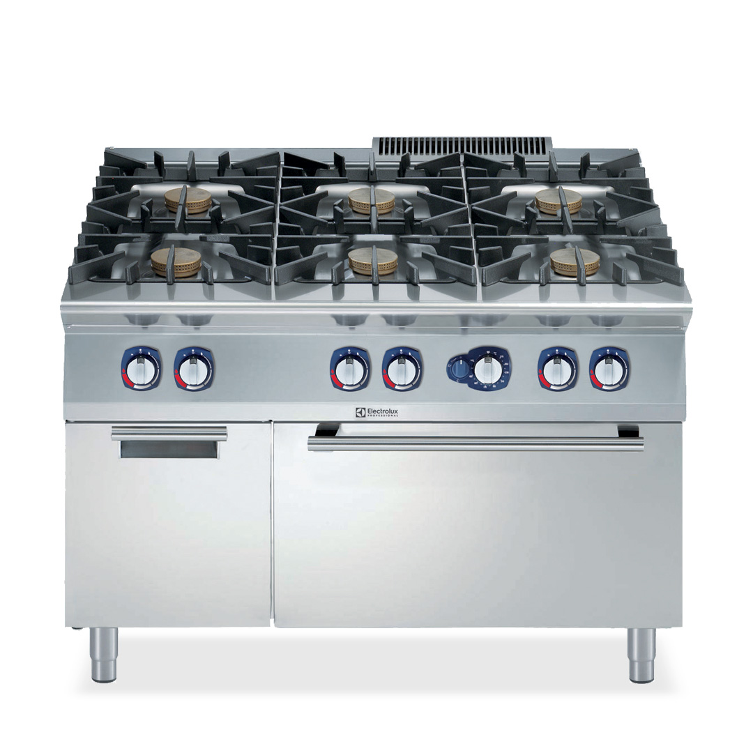 900XP 6 Burner Gas Range with Gas Oven 1200mm | E9GCGLTC1B