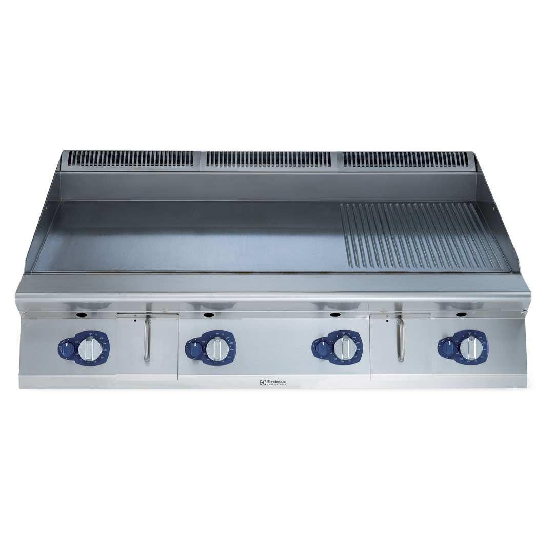 900XP Gas Griddle Plate with Smooth/Ribbed NitroChrome3 Plate 1200mm | E9IIMAAOMIA