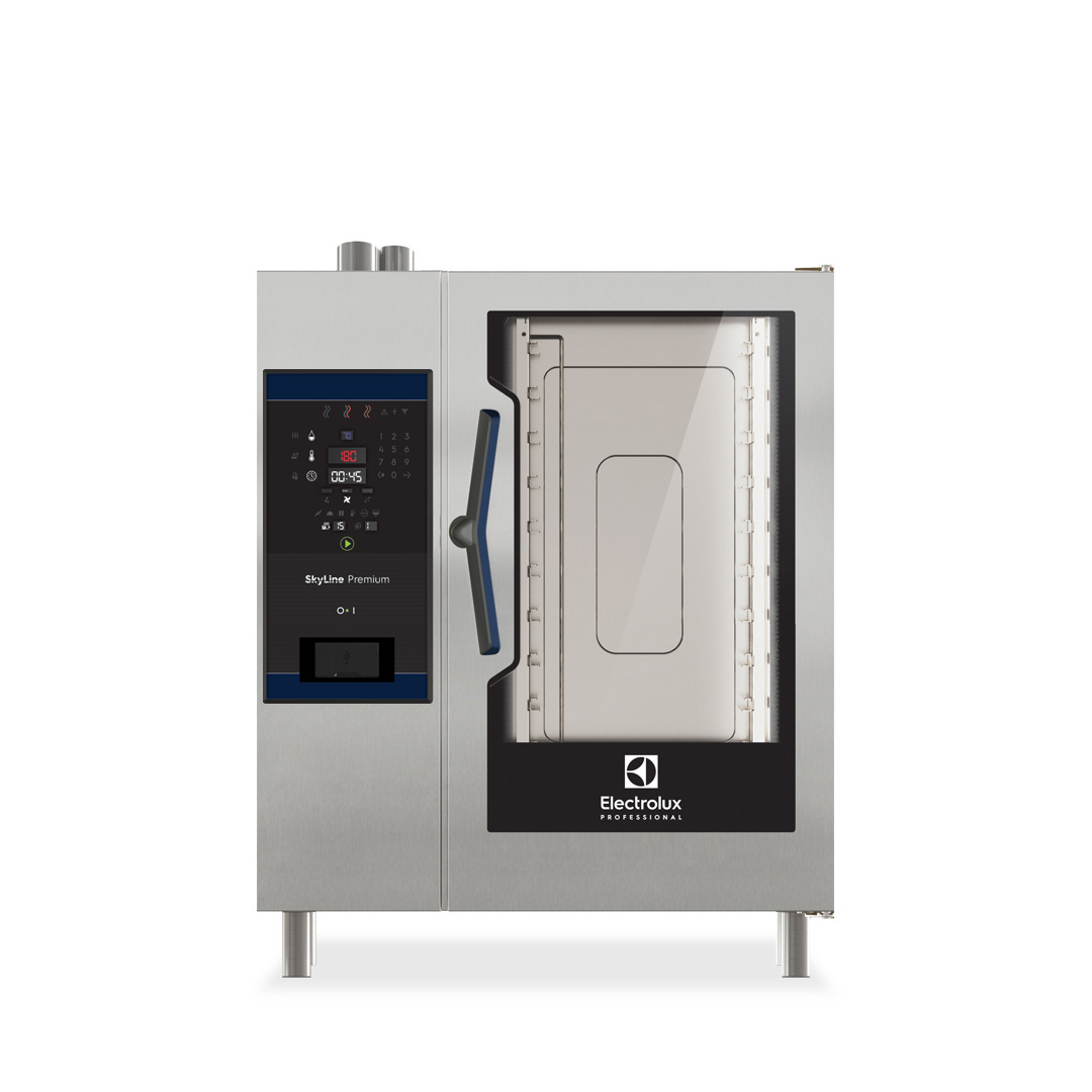 SKYLINE Premium 10 x 1/1GN Electric Combi Oven with AISI 316 Boiler and Digital Controls