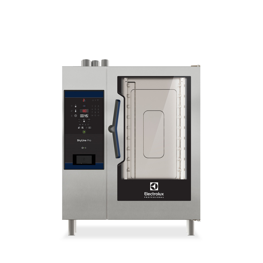 SKYLINE Pro 10 x 1/1GN Gas Direct Steam Combi Oven with Digital Controls | ECOG101C2U0