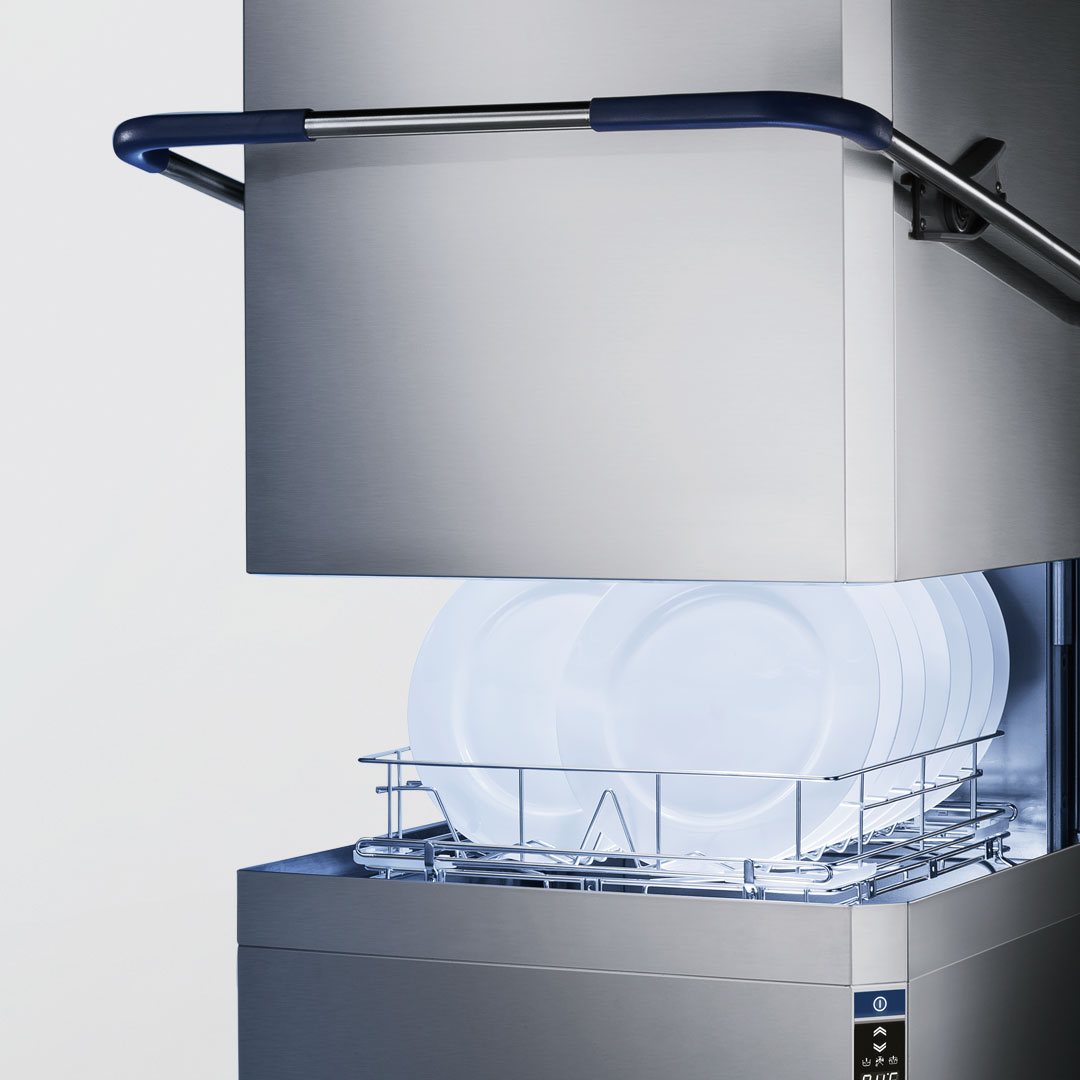 green&clean Hood Type Dishwasher with Drain Pump & Detergent Dispenser