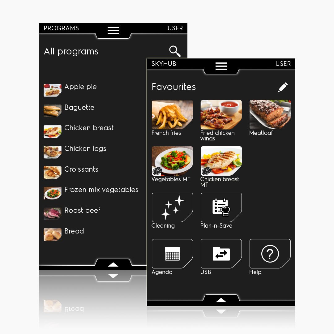 Super-intuitive touch screen interface lets you customise your SkyLine oven to your needs
