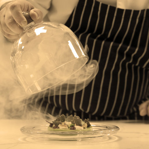 Chef working in a professional commercial kitchen