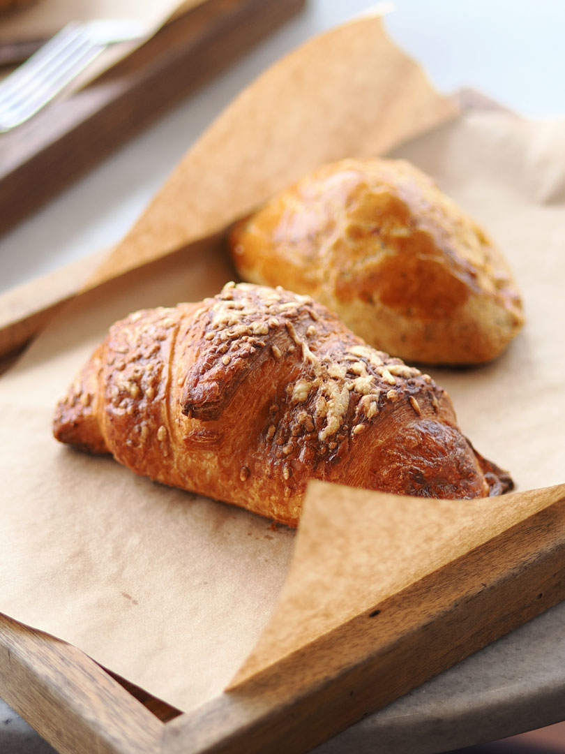 Warmed croissant from GourmeXpress