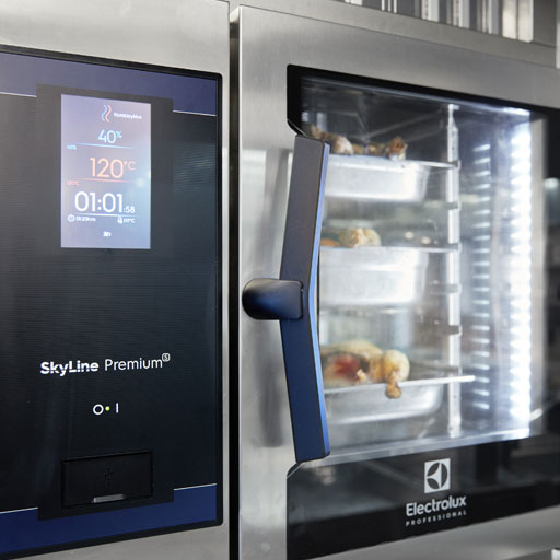 Electrolux Professional SkyLine PremiumS combi oven in use